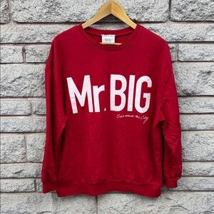 Zara Red Sex and the City Crewneck Sweater